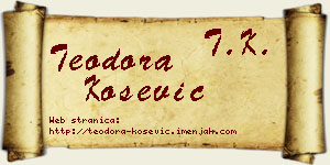 Teodora Košević vizit kartica